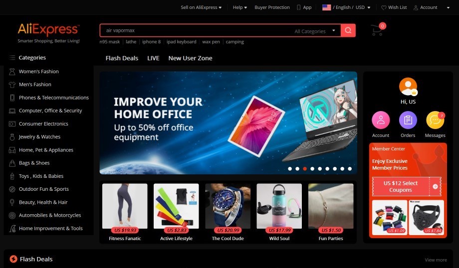 AliExpress.com Dark NightMode --- AliExpress