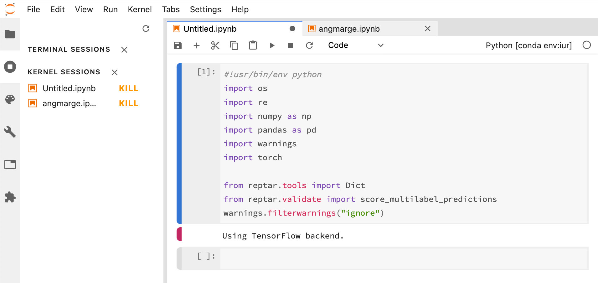 Jupyter Lab - Legos Light