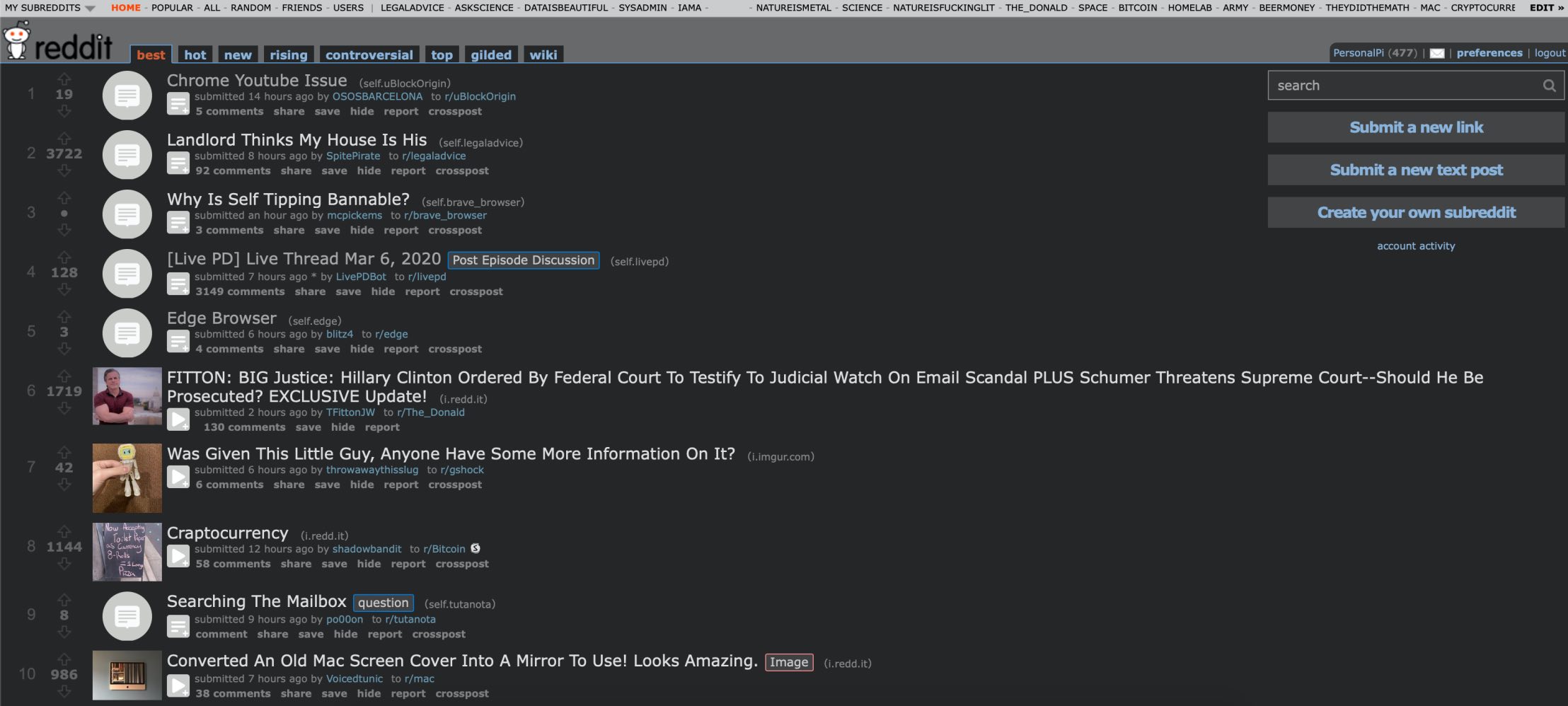 2020 Reddit Dark