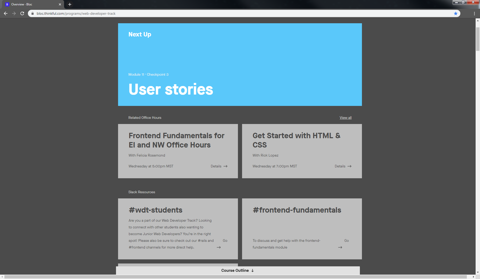 Bloc (Thinkful) Dark Theme