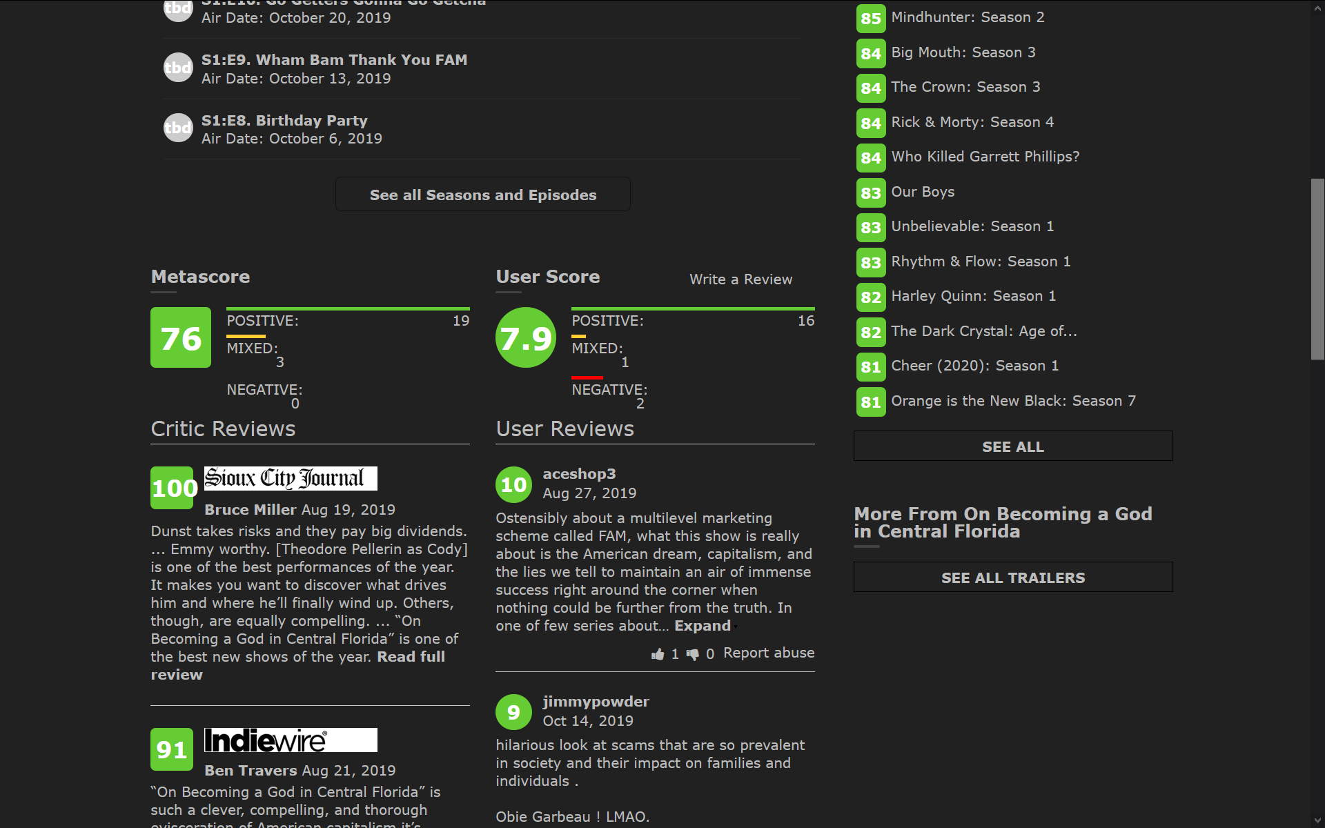 metacritic.com dark