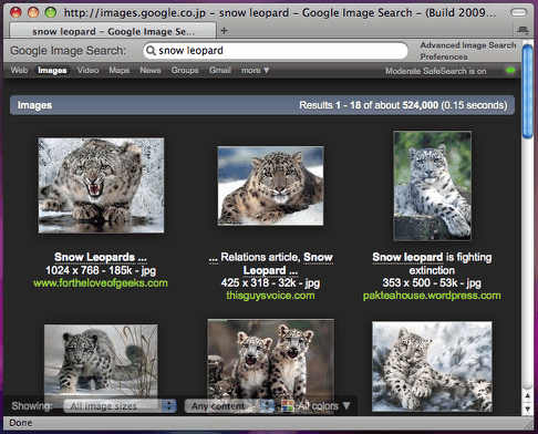 Google Image Search: Mac OS X Snow Leopard