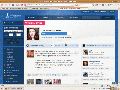 OkCupid - ad removal & homepage cleanup