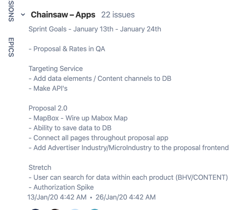 JIRA: show formatted sprint goal
