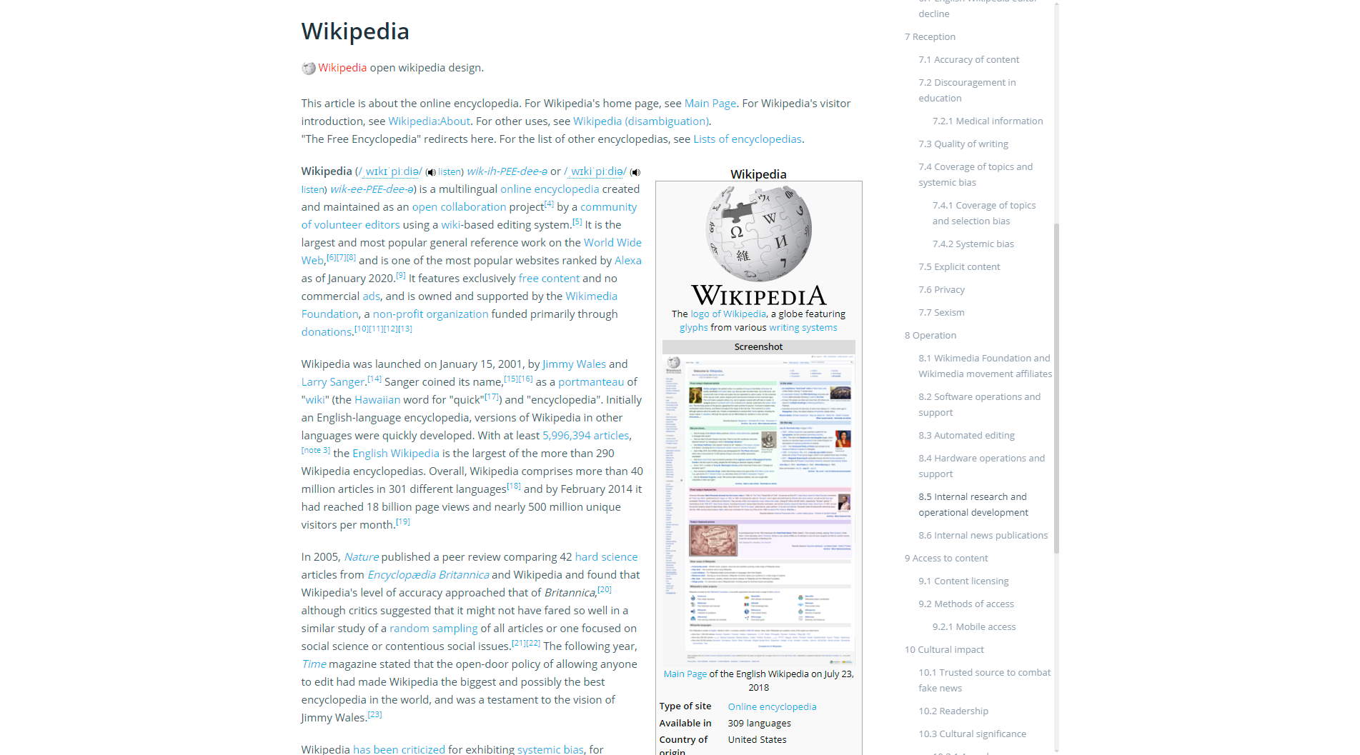 WikiZero TOC always-on-screen