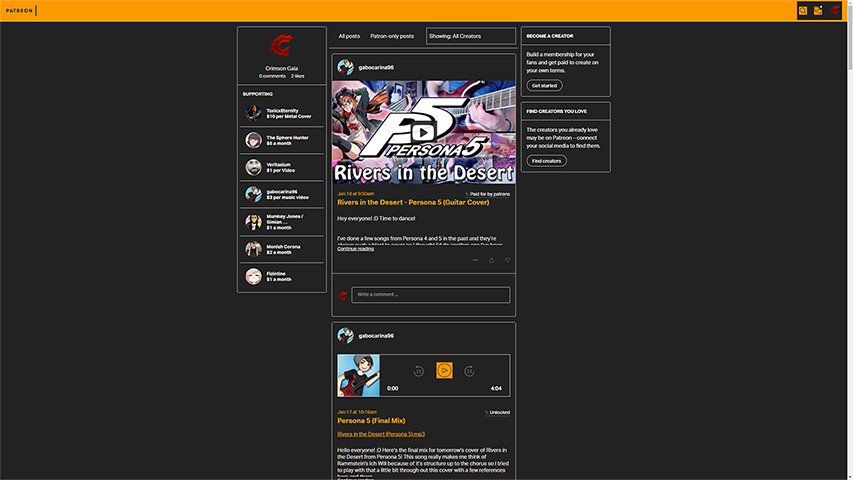 Patreon Dark-Orange Theme