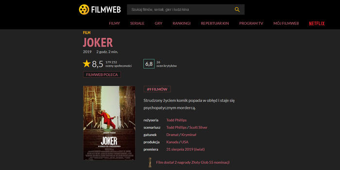 filmweb.pl Dark (przeglądarka)