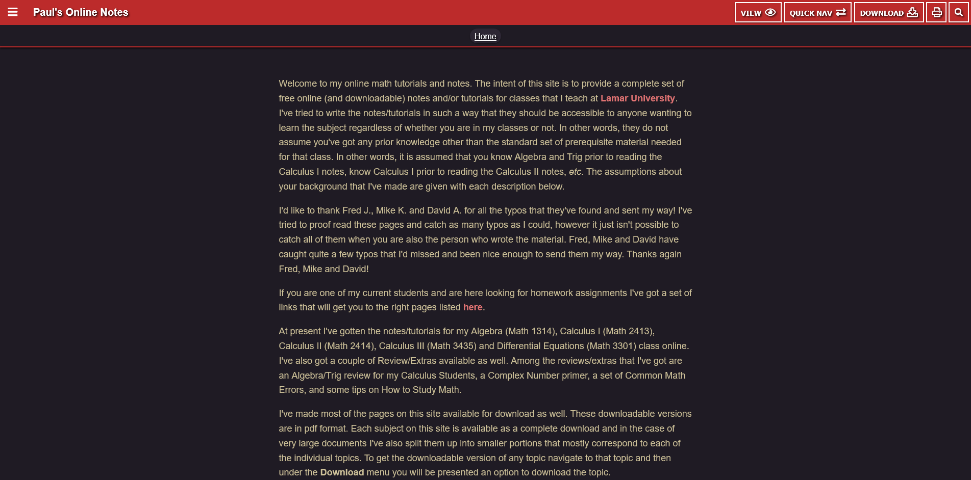 Paul's Online Dark Mode