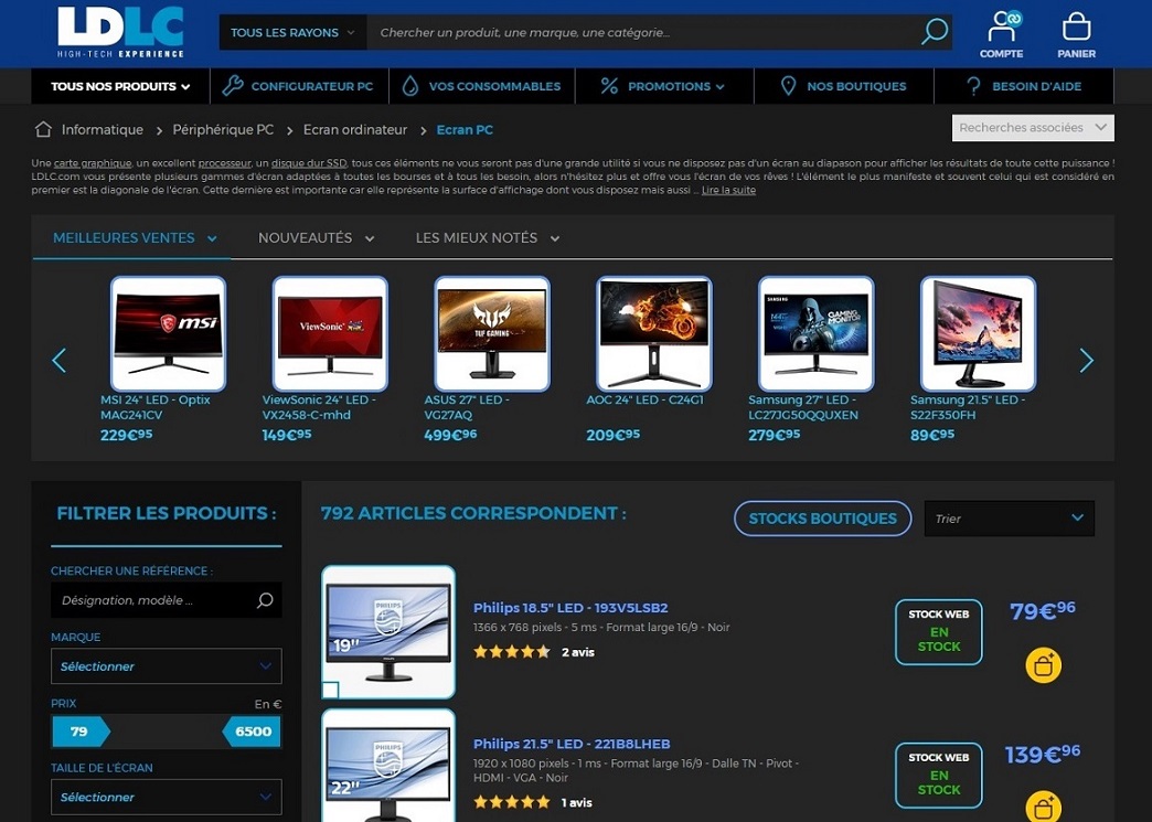 LDLC - Dark theme