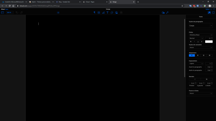 Dark Theme - iCloud
