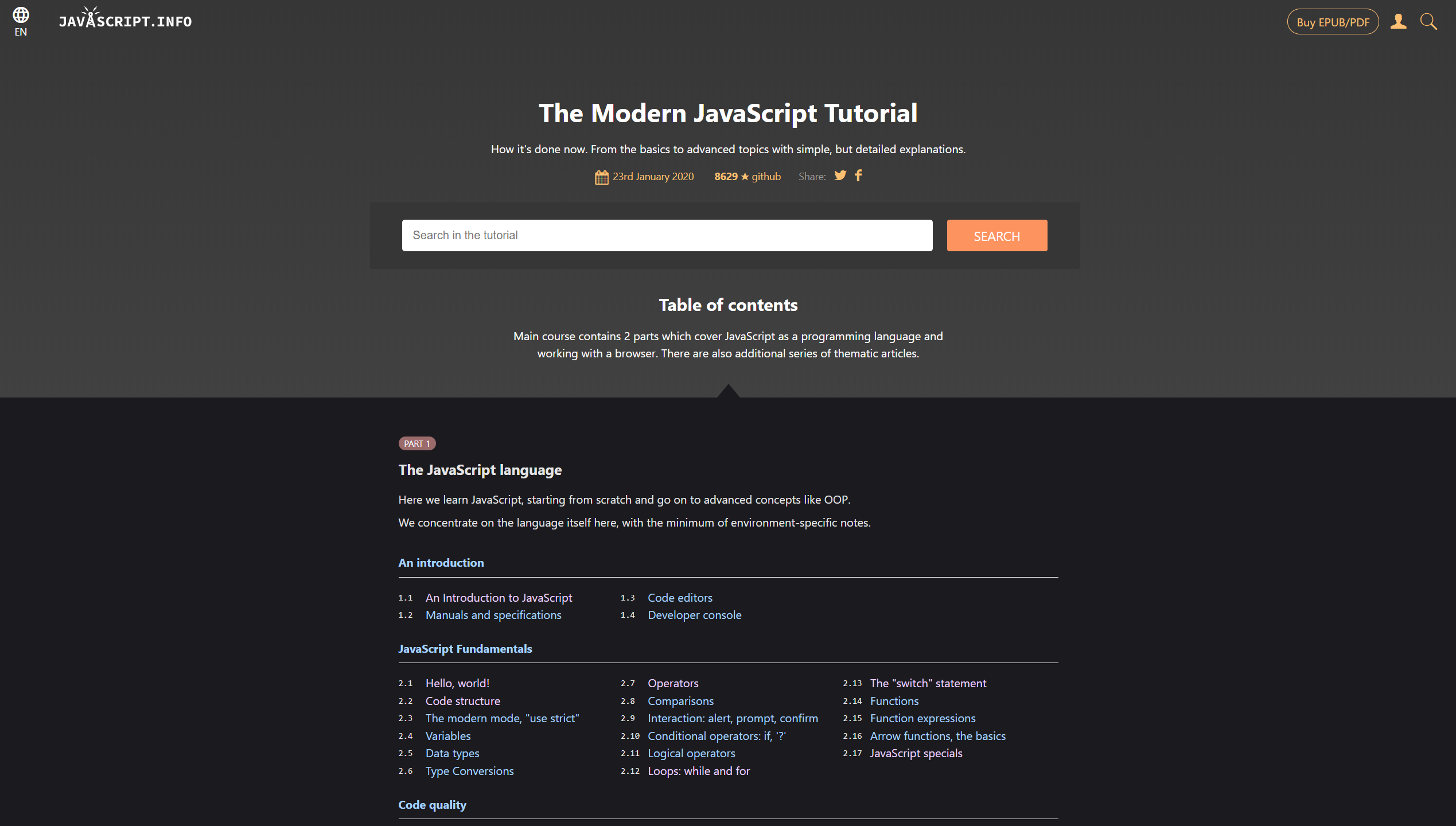 JavaScript Tutorial Dark [no longer needed]