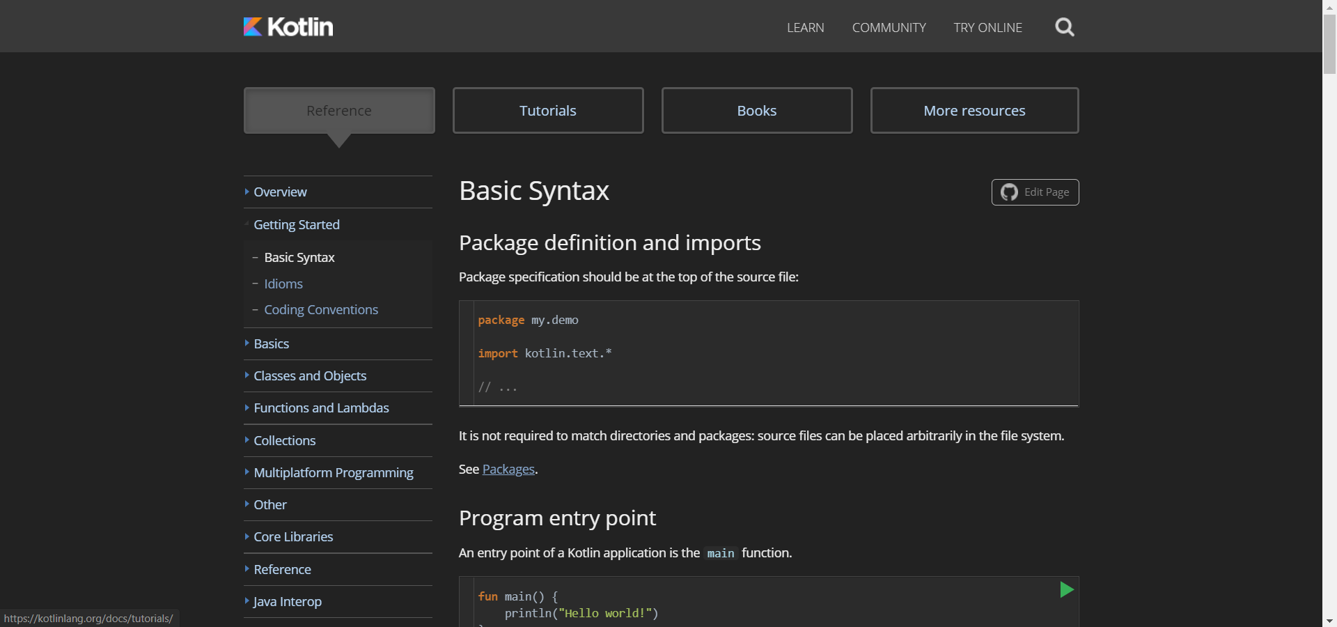 Kotlin Site Dark Theme by SadTesto