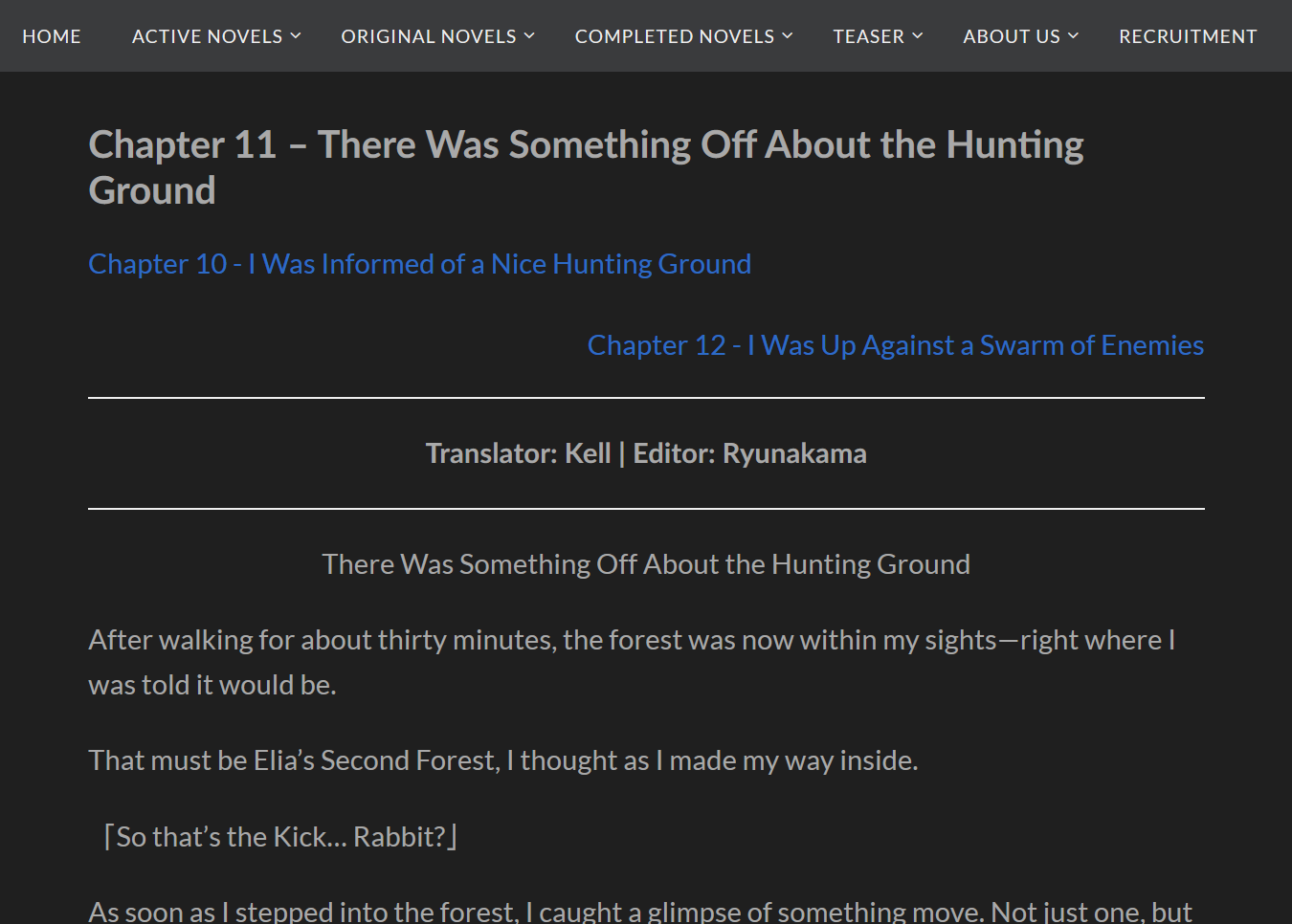 Light Novels Translation Dark