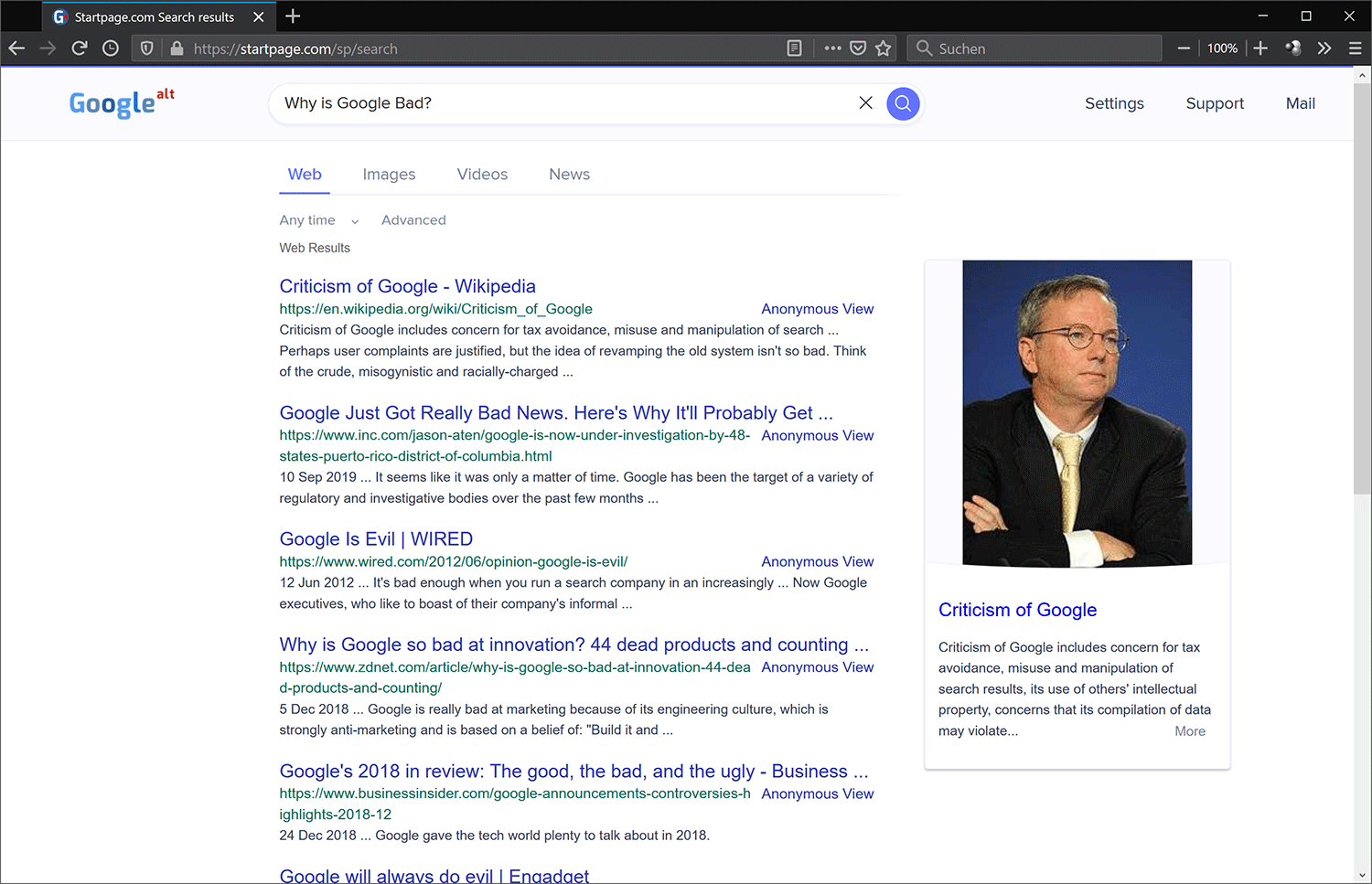 Google Alternative (very simple CSS)