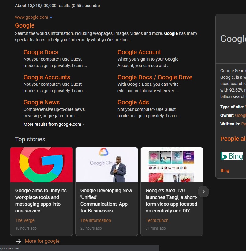 Global orange links