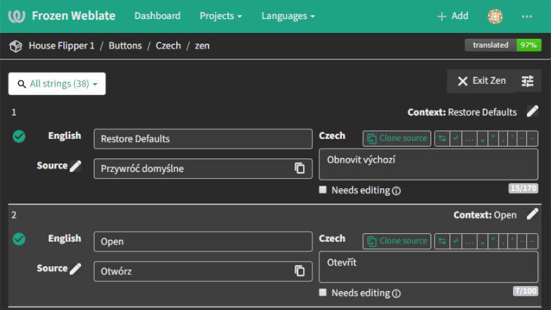 Dark mode for Weblate NEW!