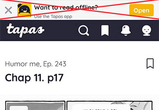 hide "Use the tapas app" bar in tapas for phones