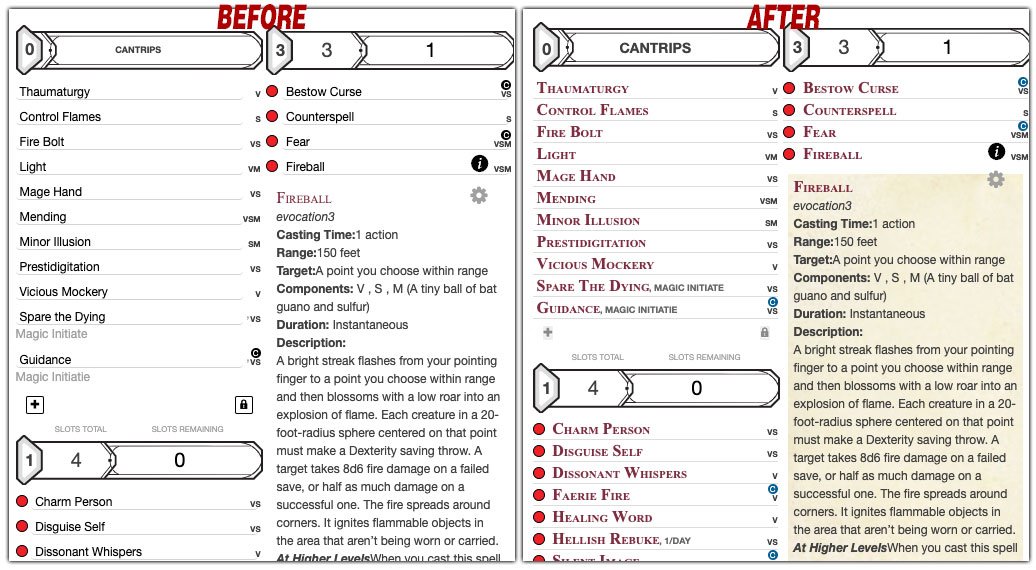 Roll20 OGL Sheet Tweaks
