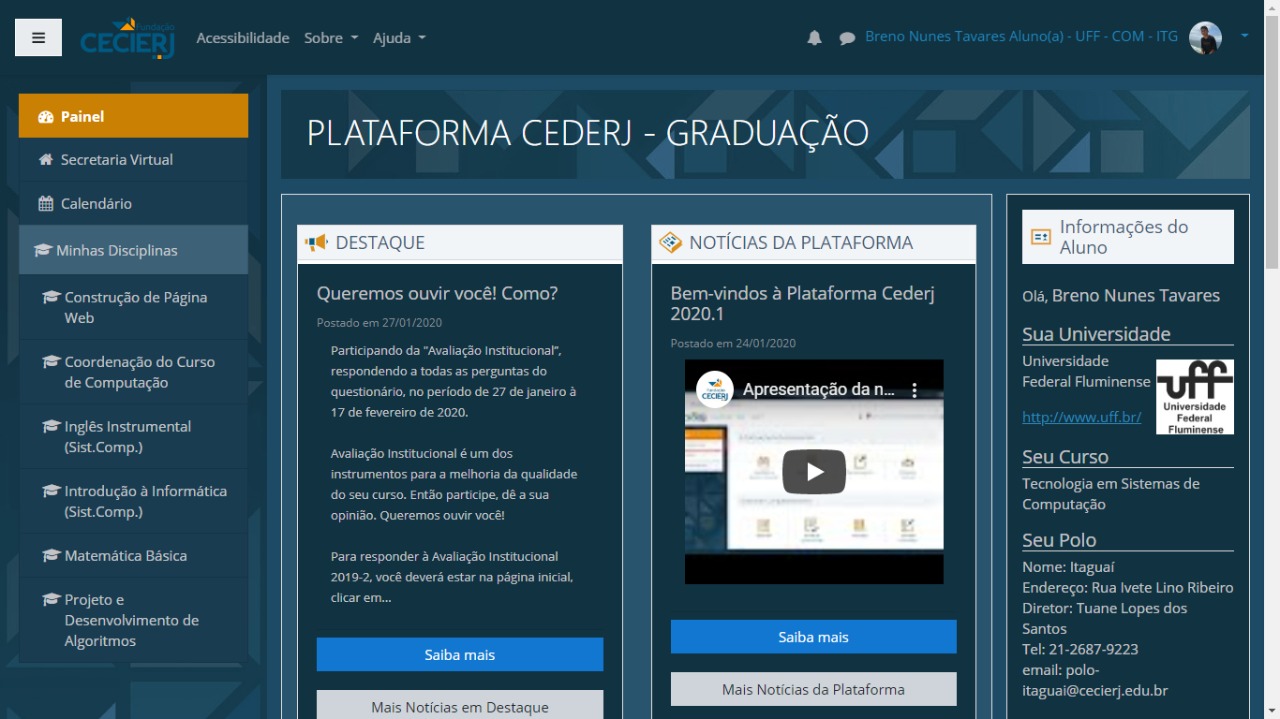 CEDERJ Dark Mode - By Breno Nunes (Em produção)