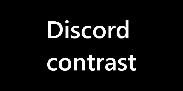 Simple Discord contrast