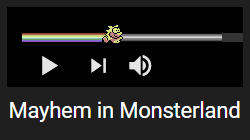 Mayhem in Monsterland progress bar for YouTube