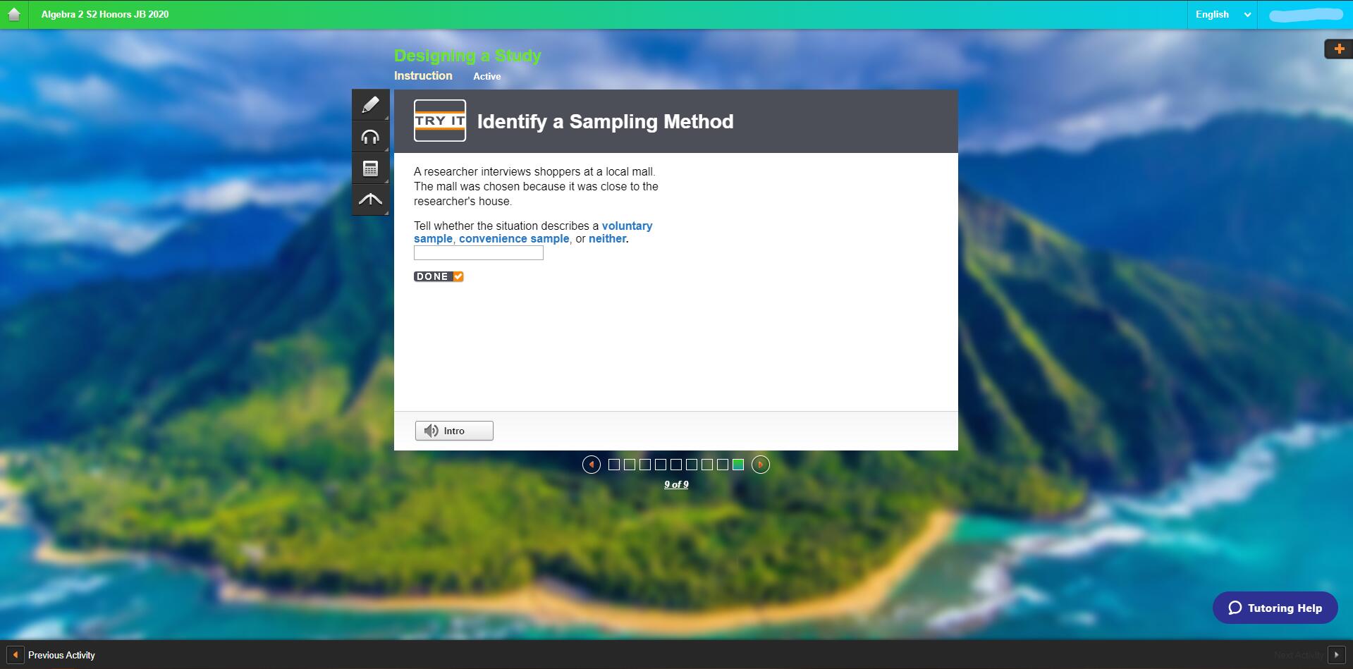 Relaxing Islands Theme - Green/Blue for Edgenuity