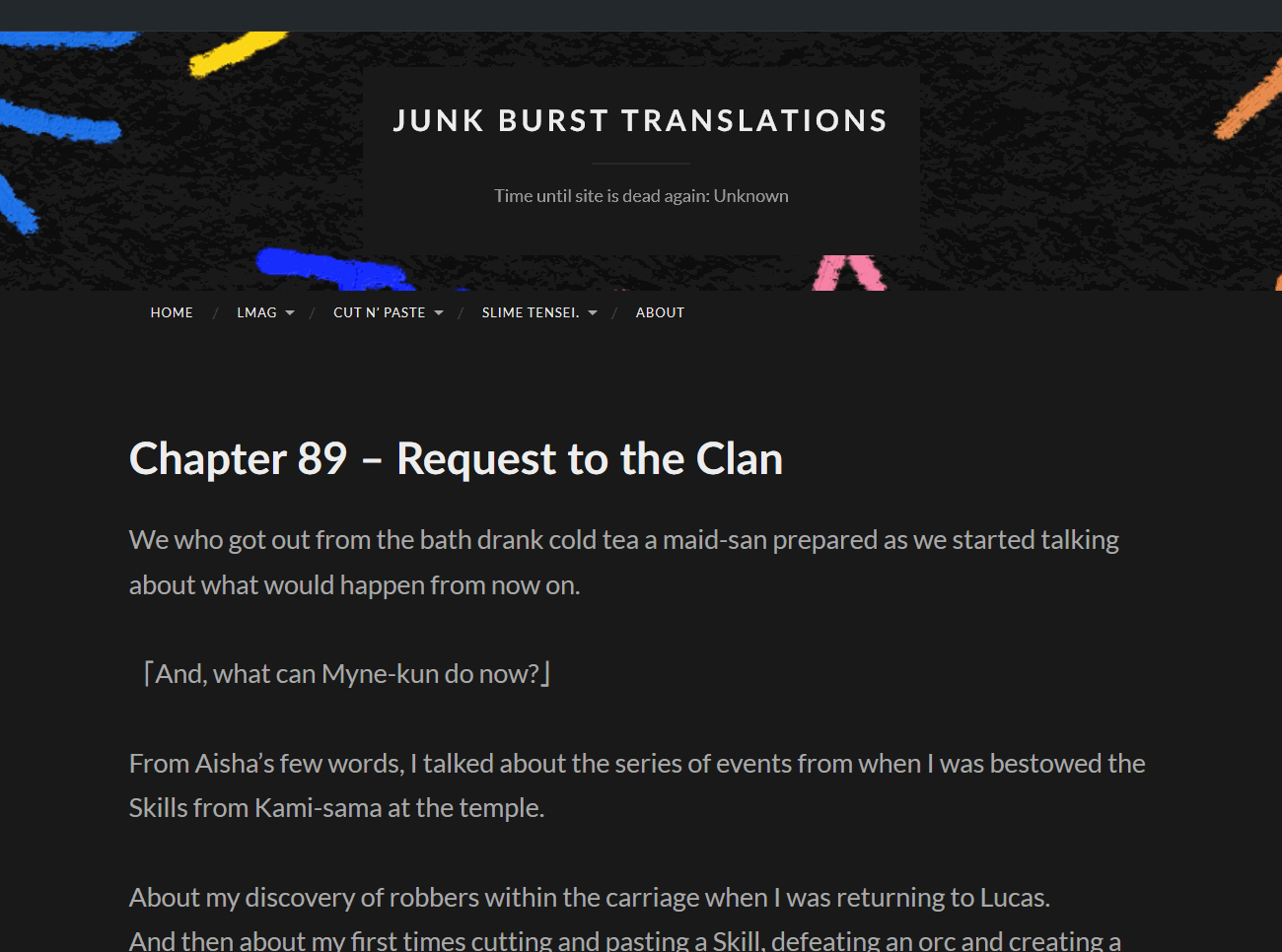 Junk Burst Translations (WordPress) Dark