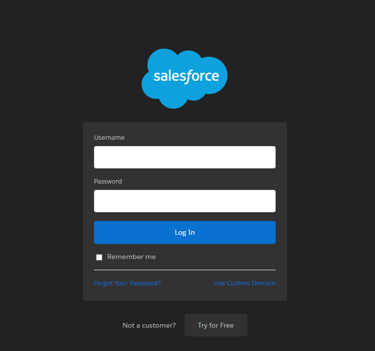 Salesforce Login Dark Mode