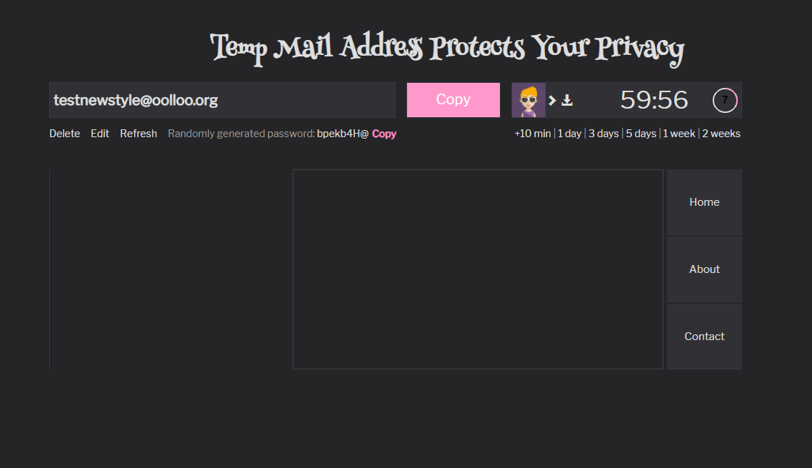 FakeMail.net - Dark Mode