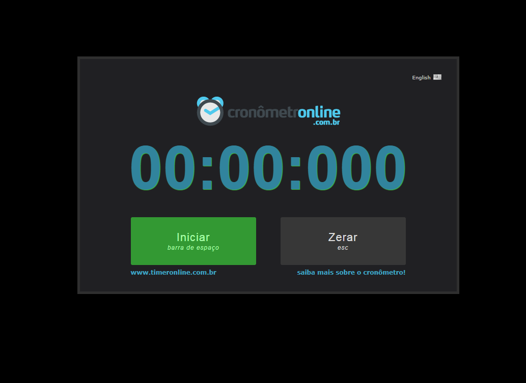 Crônometro Online - dark mode