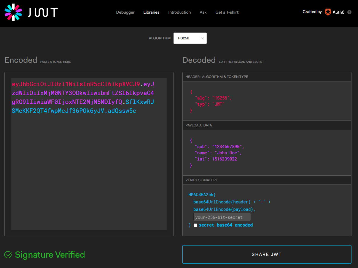 Jwt.io Dark Mode