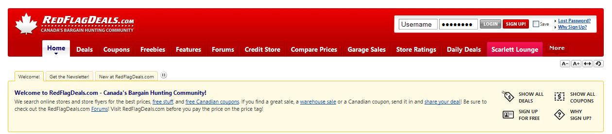 RedFlagDeals - Remove Top Ad Bar