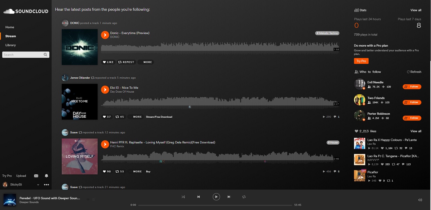 Souncloud - Modern Dark