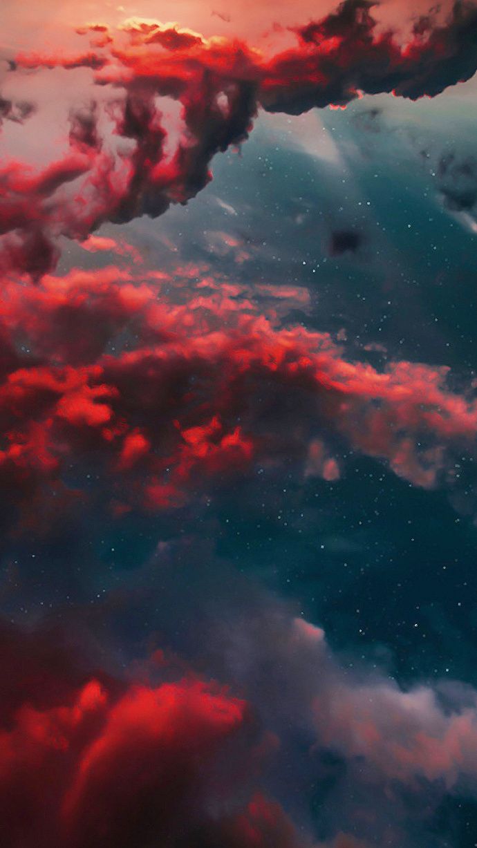 red clouds