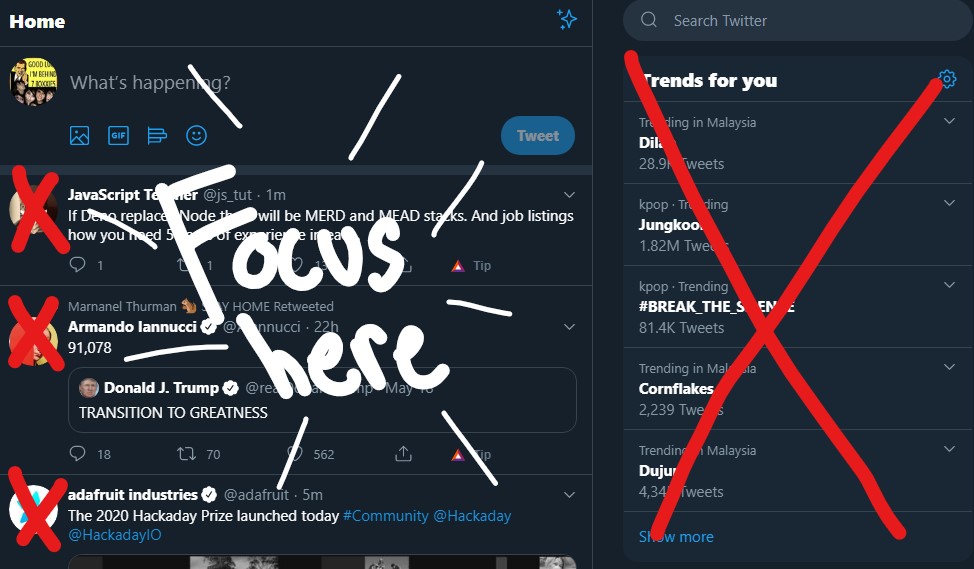 Twitter Undistracted