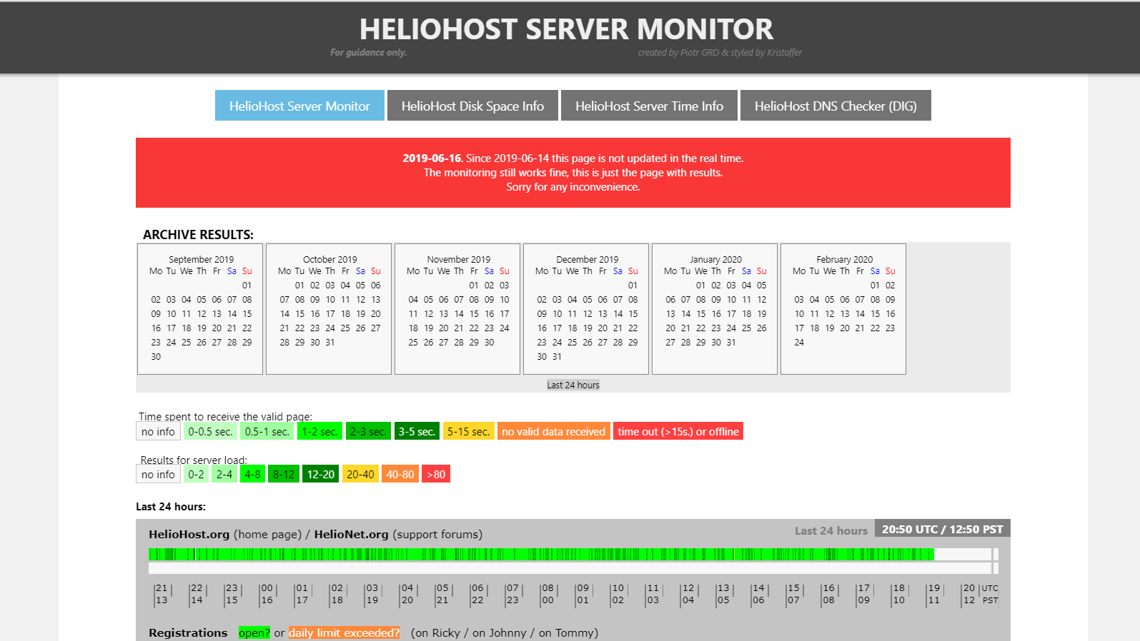 HelioHost Monitor Modern Styling