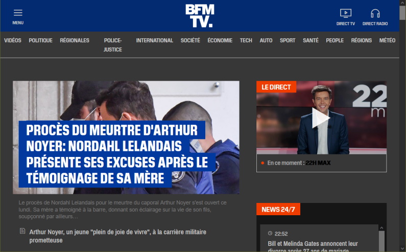 BFMTV Style sombre