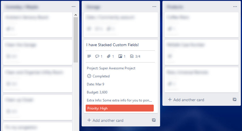 Trello Stack Custom Fields