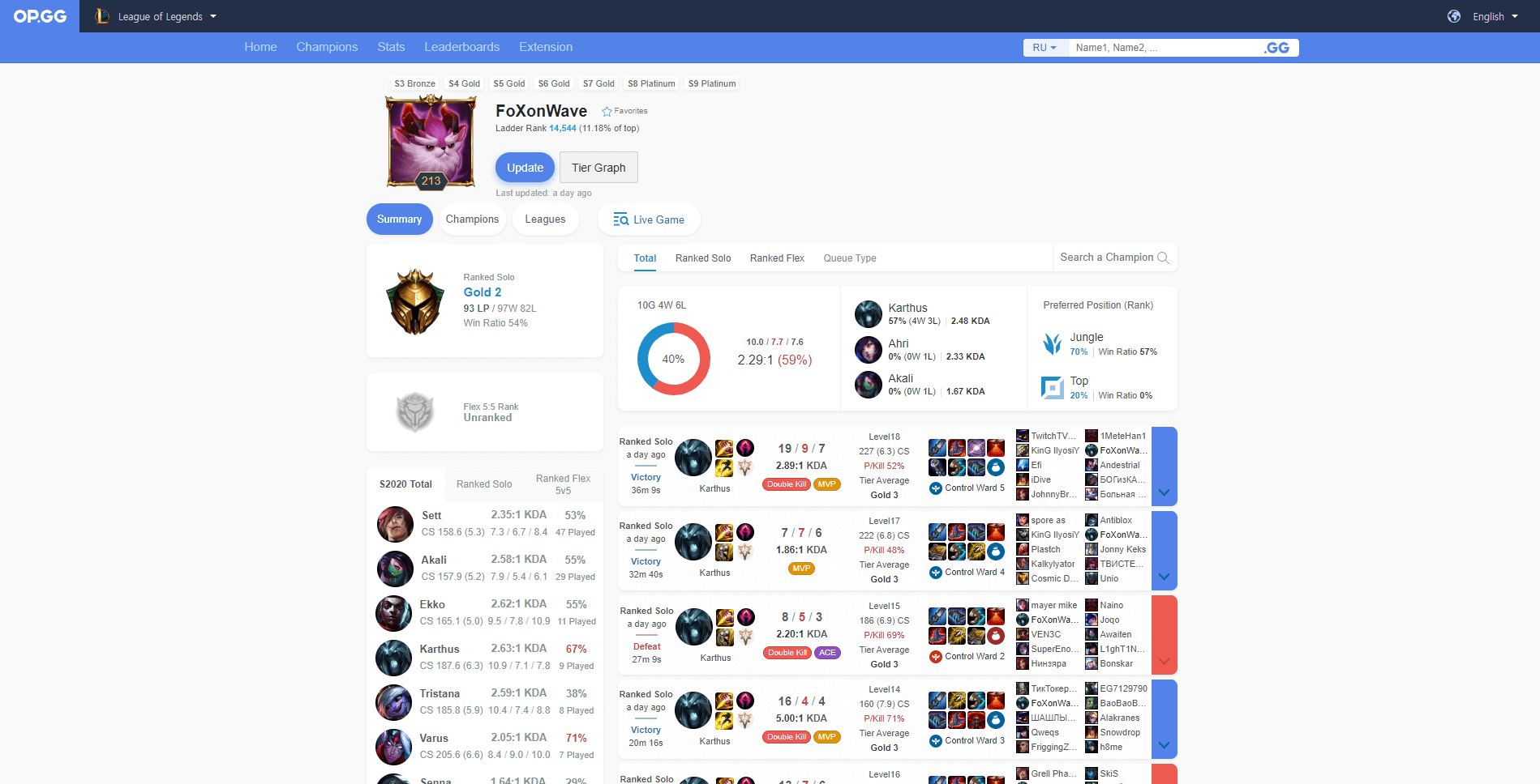 Modern UI OP.GG