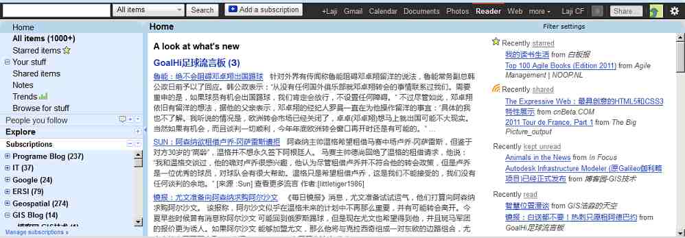 Google Reader Tweak