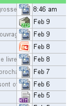 Gmail with different and bigger attachment icons