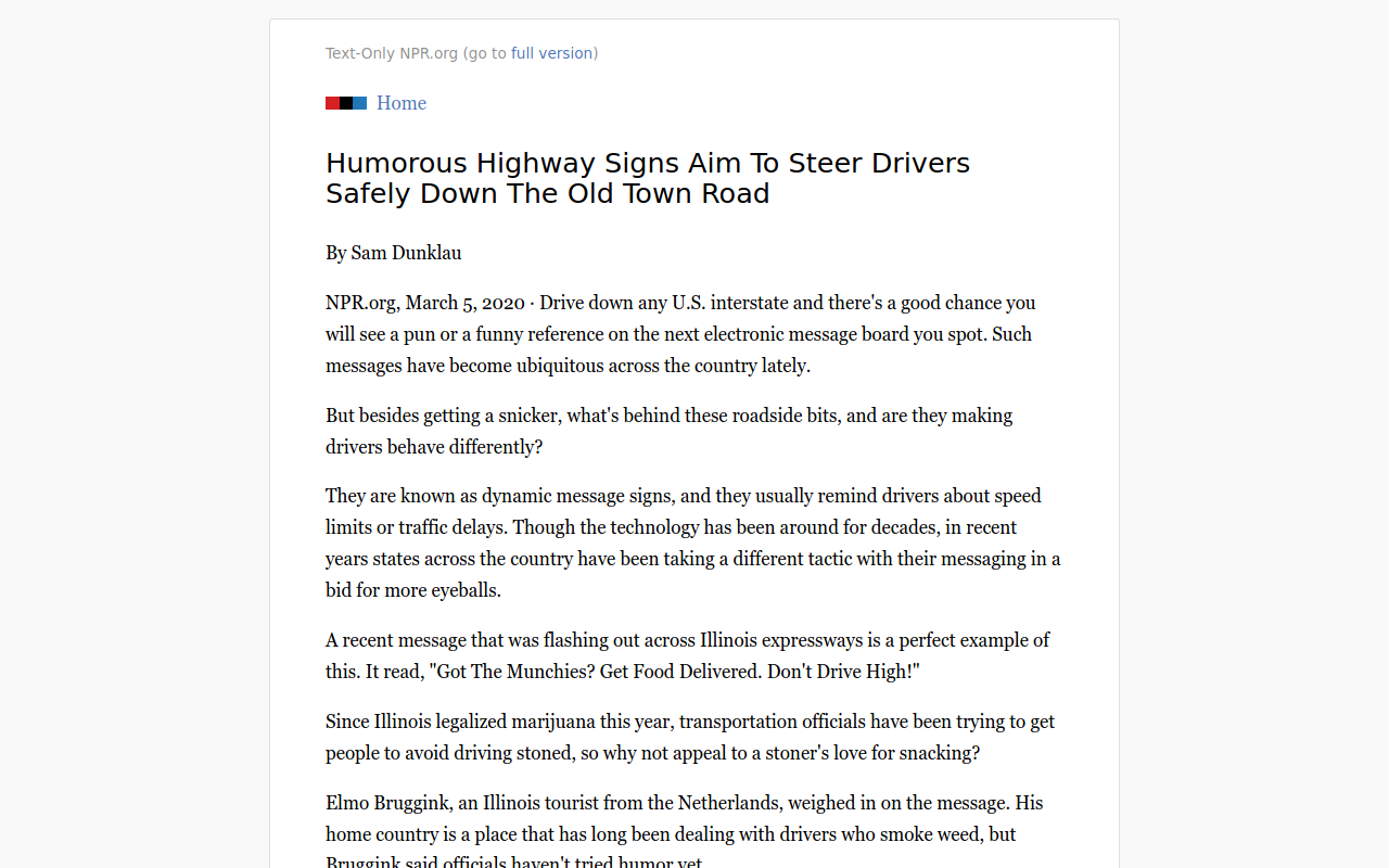 Prettify text.npr.org