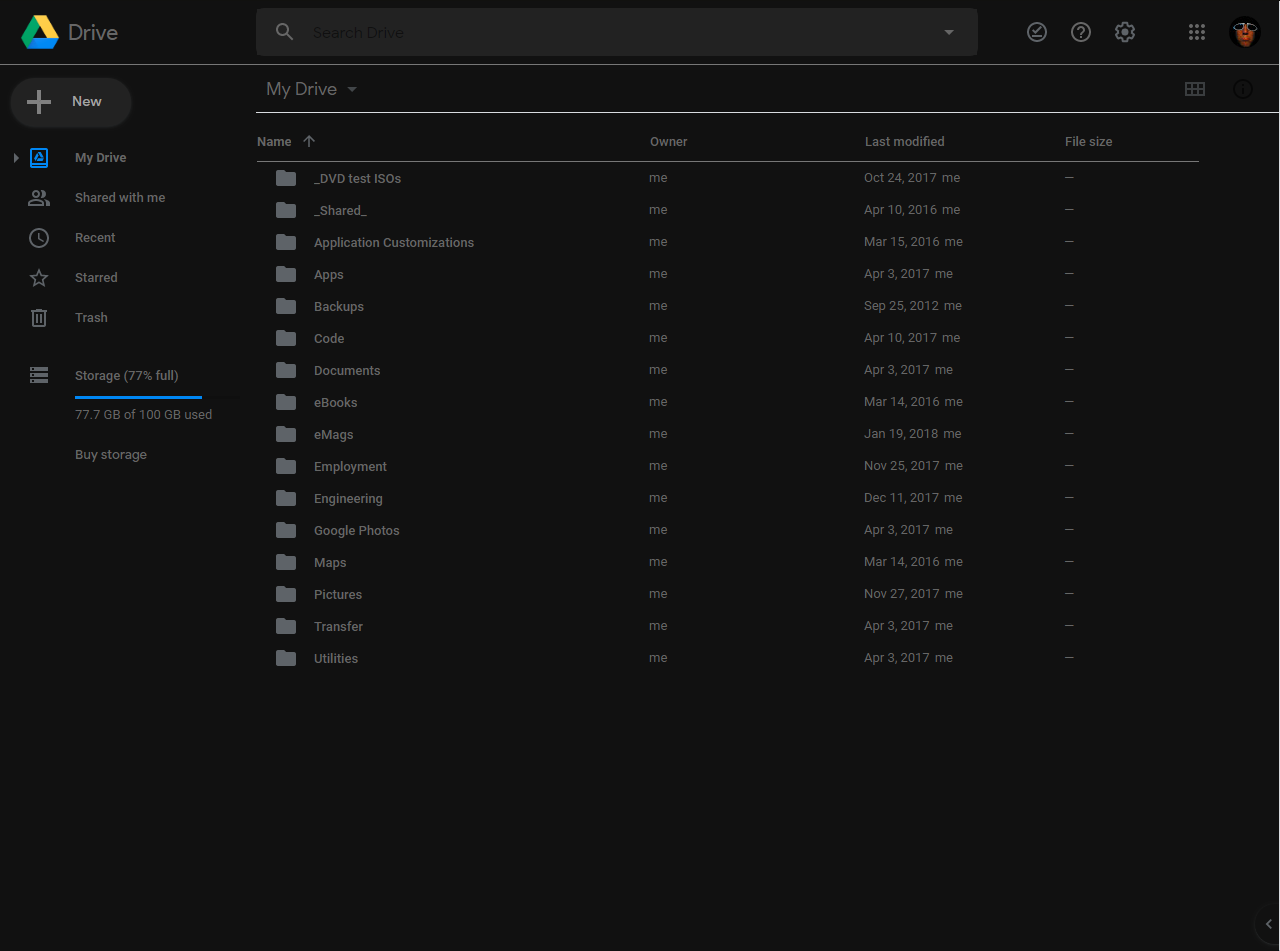 Dark Google Drive by keystoneclimber
