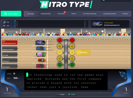 Nitrotype Customizable Colors!