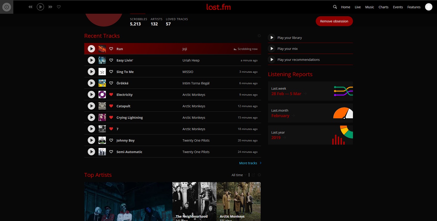 Last.fm - Dark