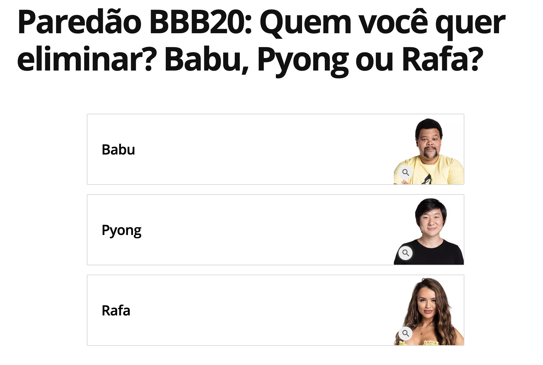 BBB Votacao rapida