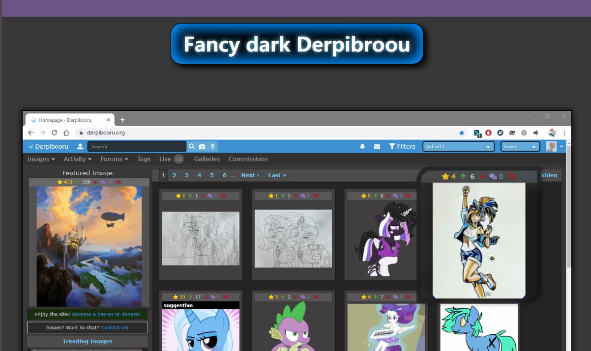 fancy dark derpibooru