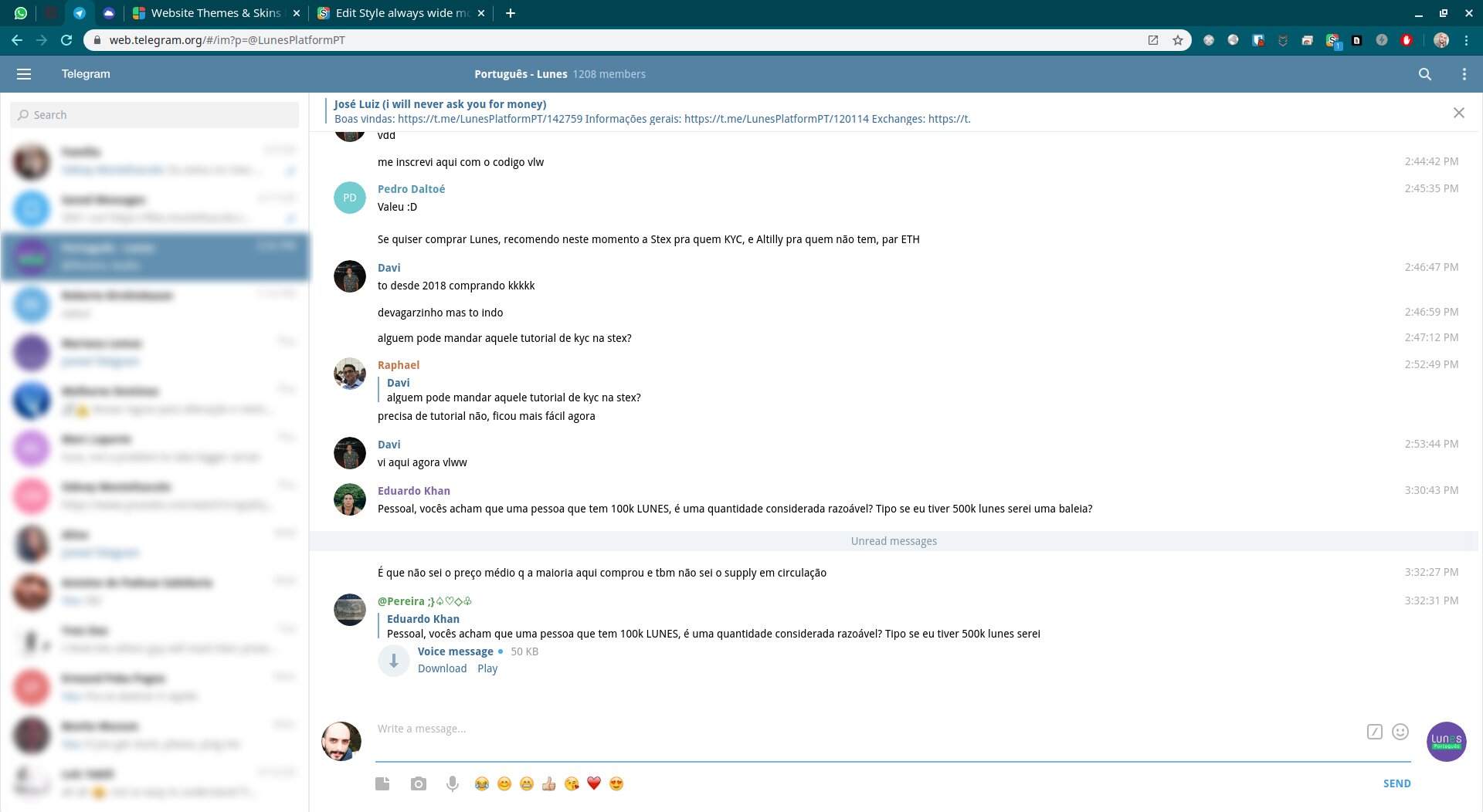 Wide Telegram Desktop