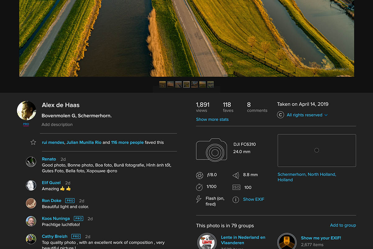 Flickr in Dark Mode