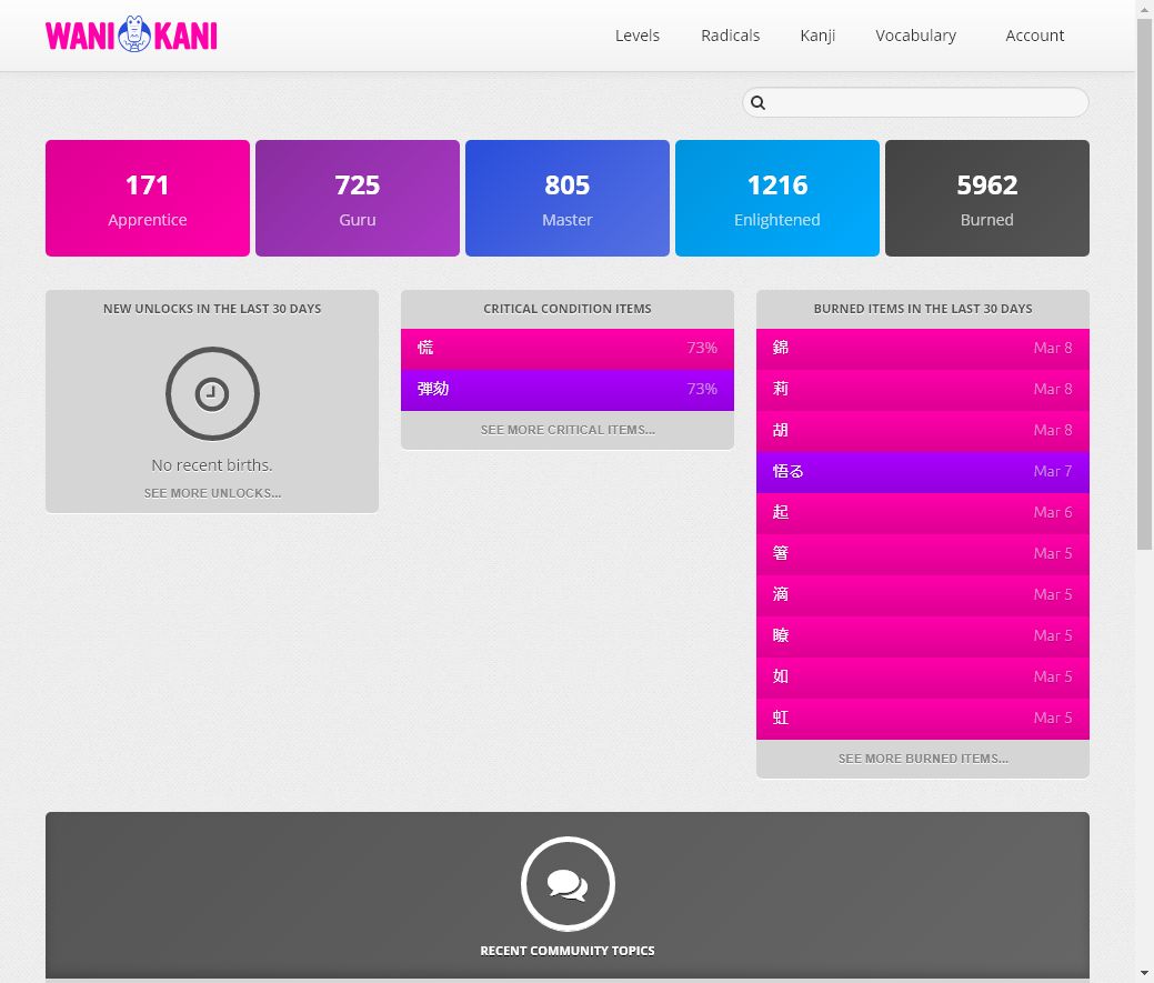 Wanikani: Remove Level Progress and Forecast